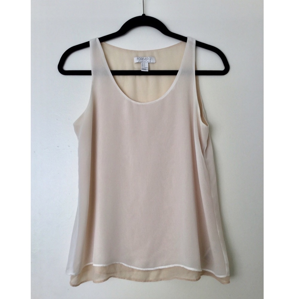 Forever 21 white/crème cascade top * small